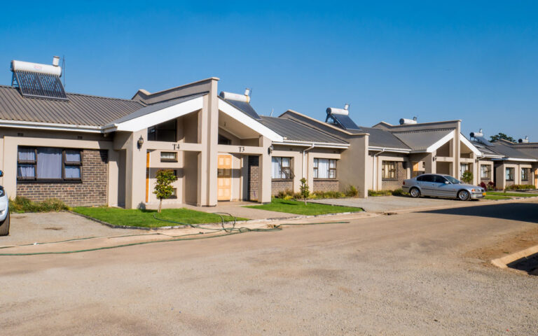 Modern houses at Madokero